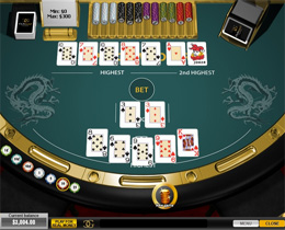 Screenshot of a Typical Pai Gow Poker Table