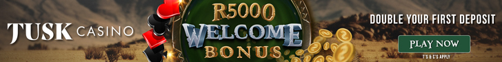 Claim R5000 worth of bonuses at Tusk Casino